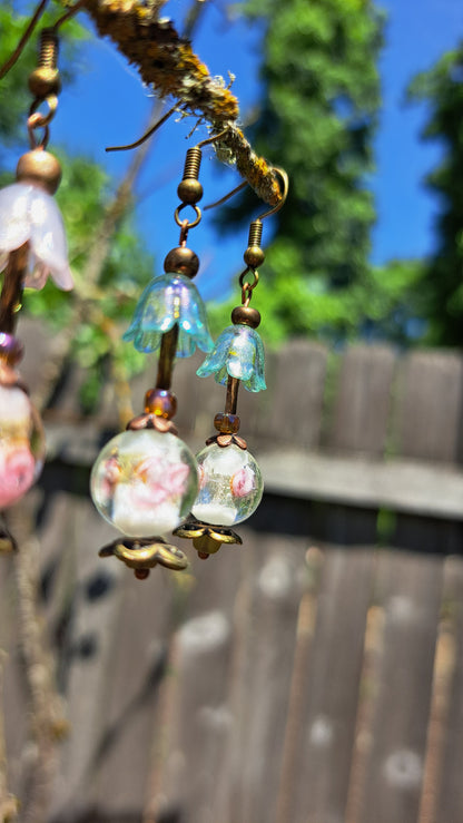 Handcrafted Antique Lamps Dangle Earrings