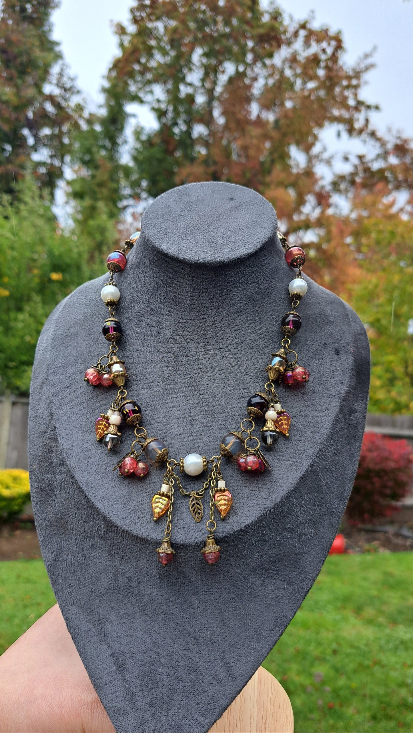 Handcrafted "Autumn" Beaded Jewlery Set