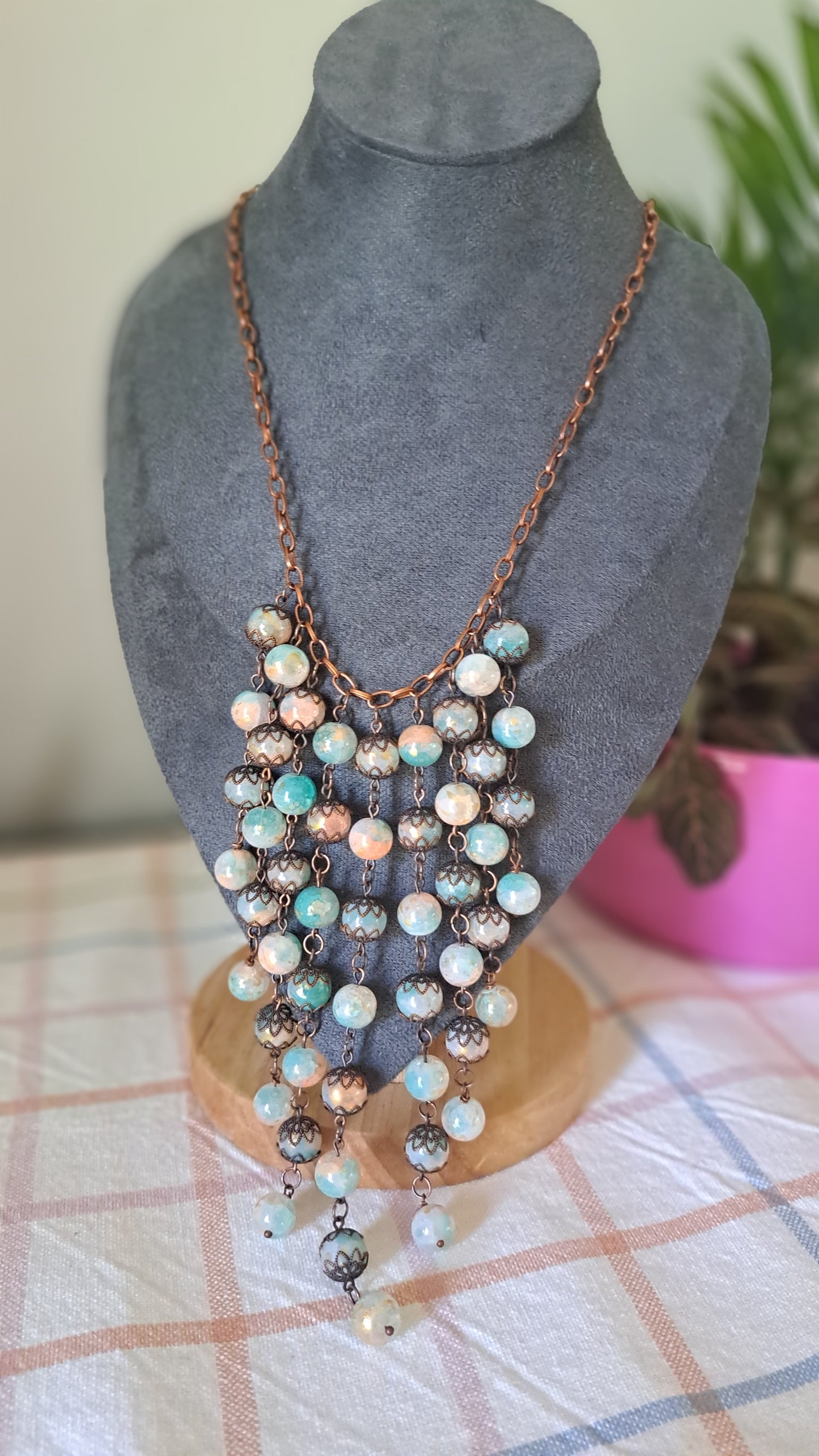 Handcrafted "Copper Sunrise" Necklace