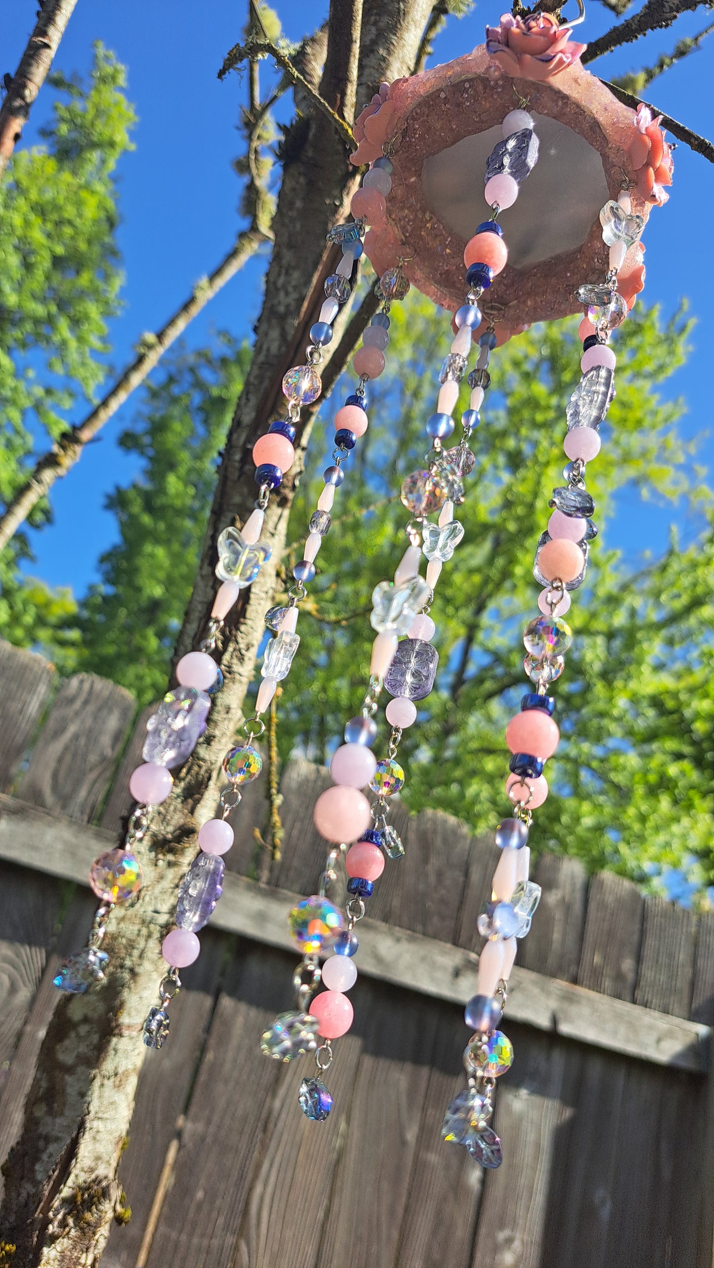 "Blushing Blues" Bead Suncatcher