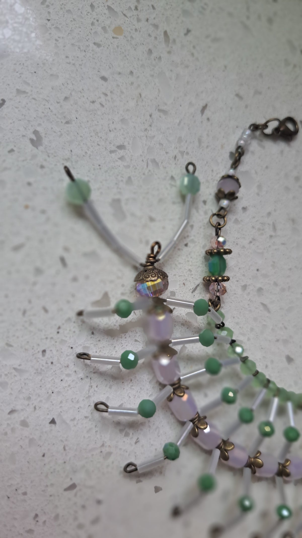 Handcrafted "Sweet Pea Maskipede" Mask Chain