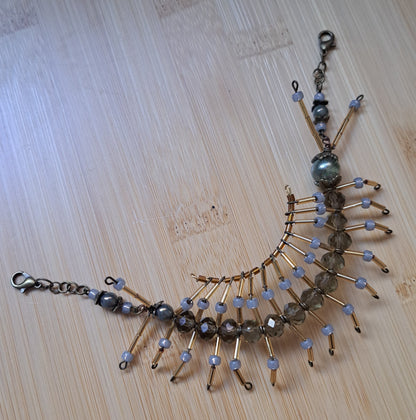 Handcrafted "Green/Gold Maskipede" Mask Chain