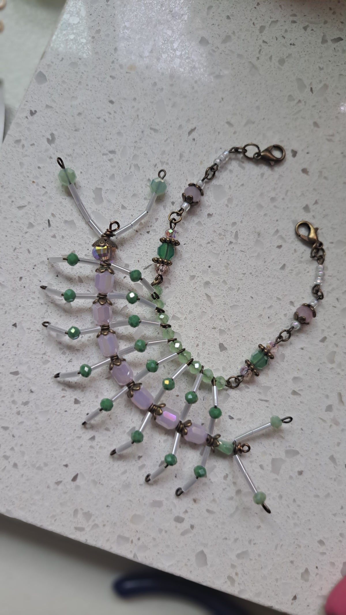 Handcrafted "Sweet Pea Maskipede" Mask Chain