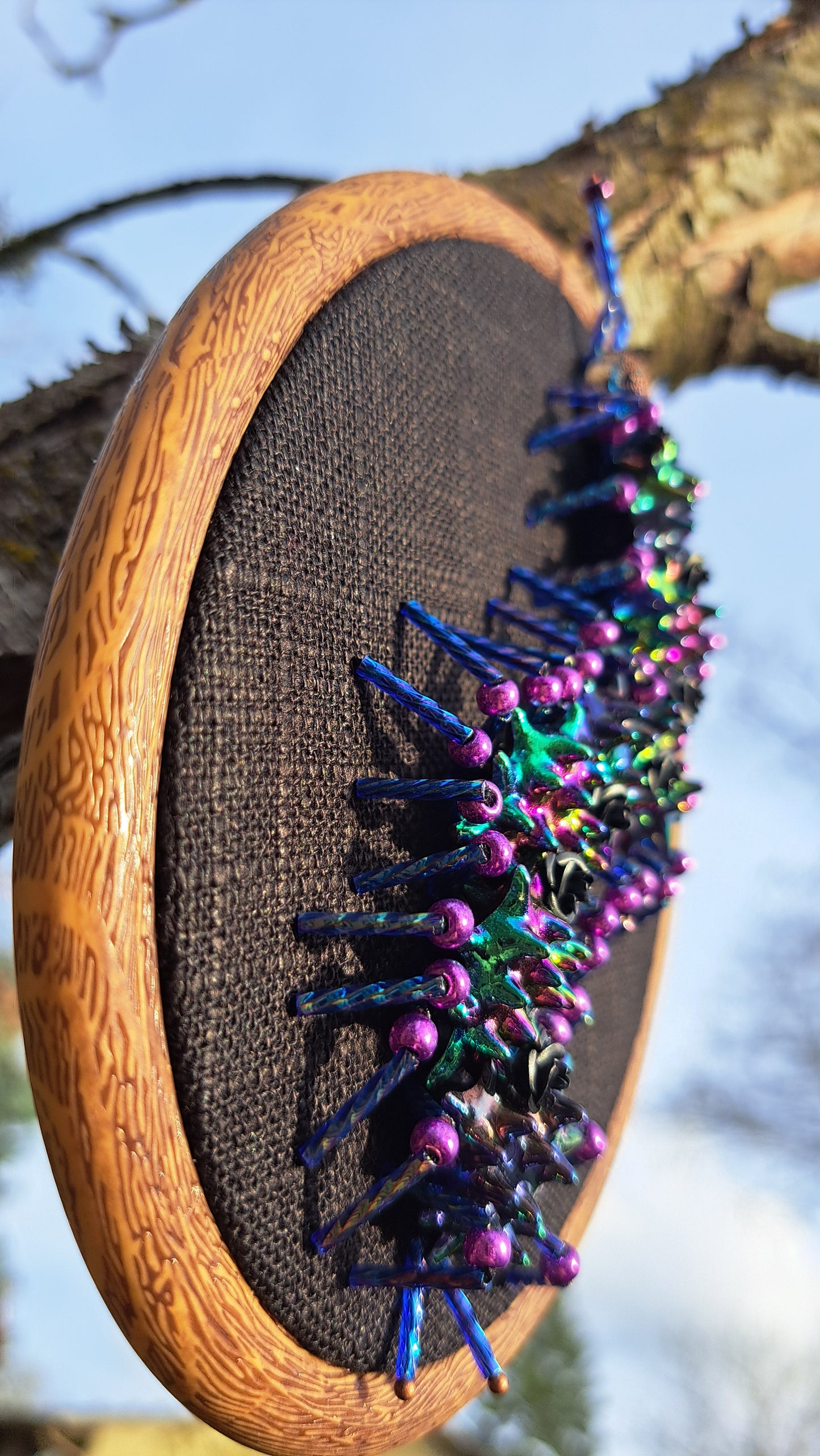 Handcrafted Aurora Borealis Centipede Wall Hanger