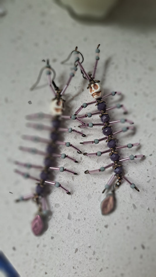 Handcrafted Deathipede Earrings