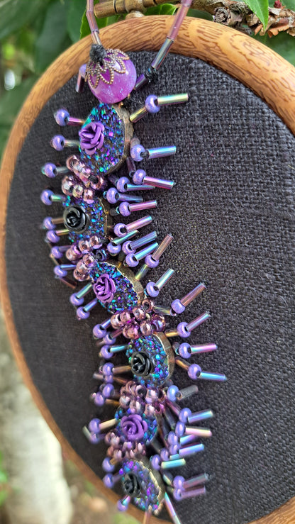 Hancrafted Galactic Floral Centipede