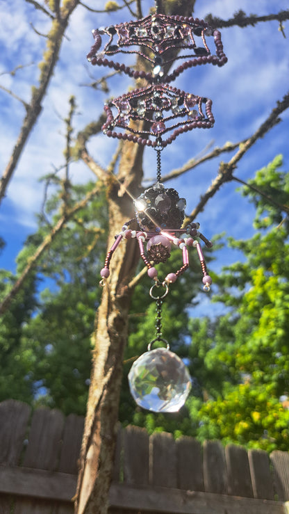 Handcrafted "Molly's Webs" Spider Suncatcher