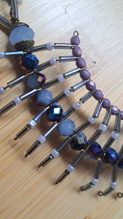 Handcrafted "Dusty Blue Maskipede" Mask Chain