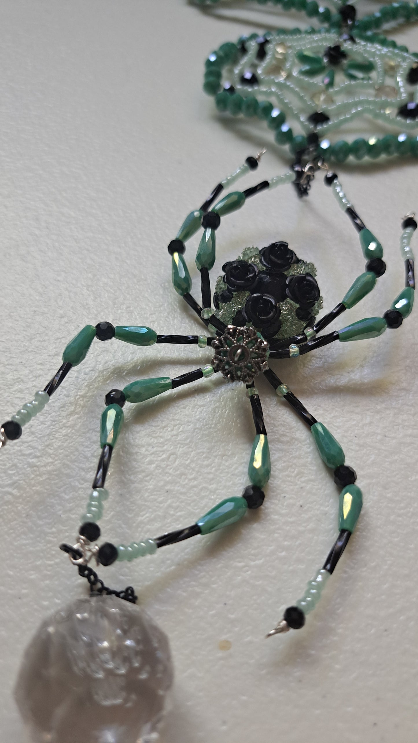 Handcrafted "Elliott" Spider & Webs Suncatcher