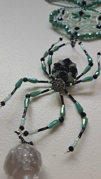 Handcrafted "Elliott" Spider & Webs Suncatcher
