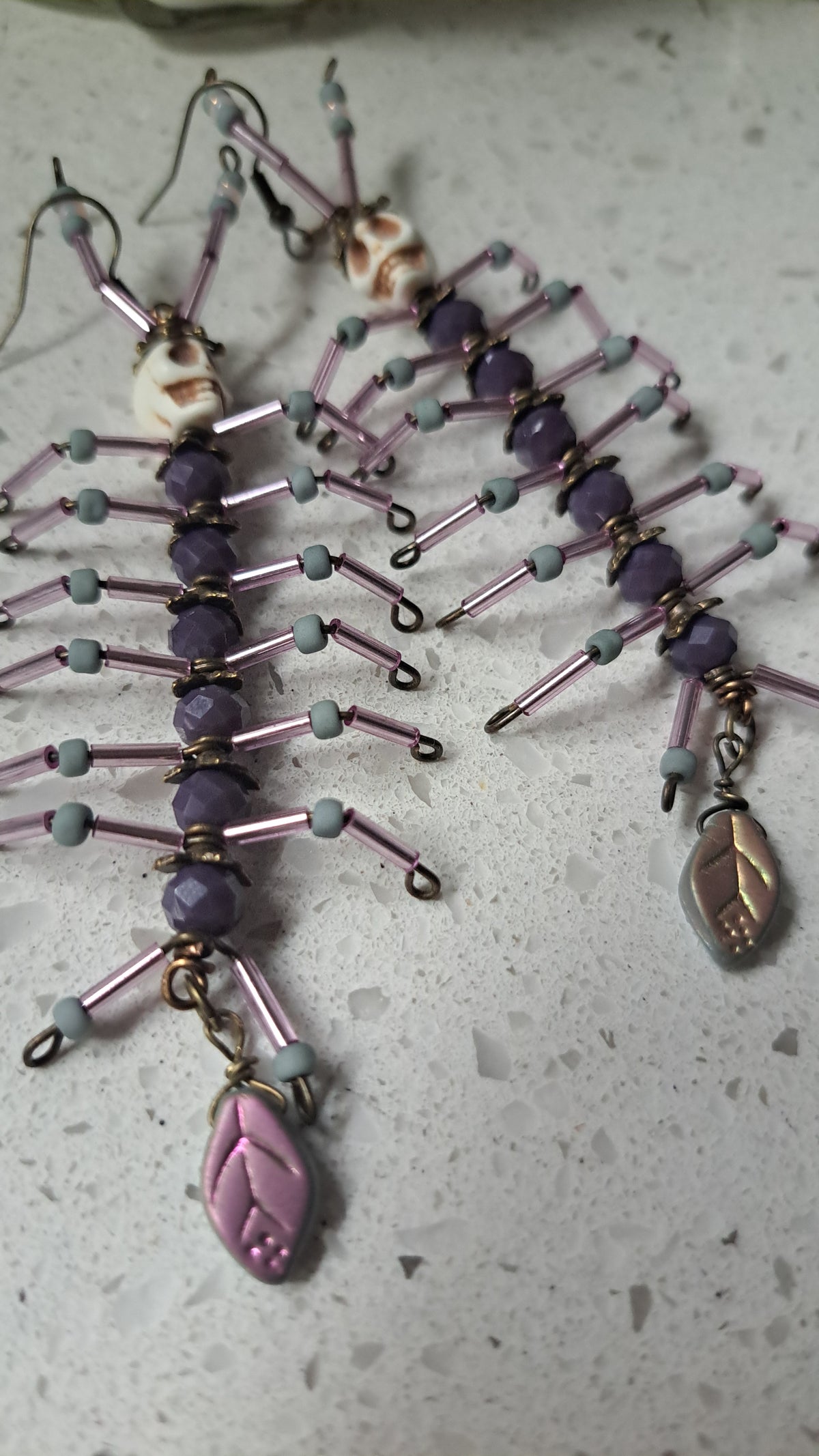 Handcrafted Deathipede Earrings